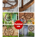 Gardeon 2X Wooden Wagon Wheel Garden Ornament Decor