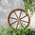 Gardeon Wooden Wagon Wheel Garden Decor Outdoor Ornament