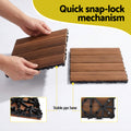 Gardeon 10x Wood Deck Tiles 30x30cm Interlocking Patio Garden