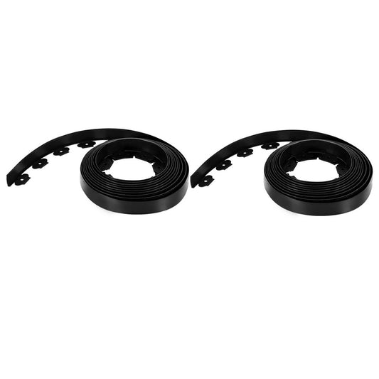 Green Fingers Garden Edging 5cm x 10m Black Pack of 2