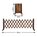 Gardeon Garden Fences Expandable Wooden Trellis Fence Plant Frame 160cm Brown