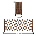 Gardeon Garden Fences Expandable Wooden Trellis Fence Plant Frame 200cm Brown