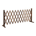 Gardeon Garden Fences Expandable Wooden Trellis Fence Plant Frame 200cm Brown