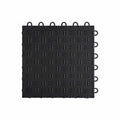 Giantz Garage Floor Tiles Interlocking PP Flooring 25PCS 30x30cm Black