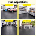 Giantz Garage Floor Tiles Interlocking PP Flooring 25PCS 30x30cm Black