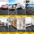 Giantz 20pcs Garage Floor Tiles Interlocking Drainage Black