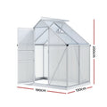 Green Fingers Greenhouse 1.3x1.9x2.0M Aluminium Polycarbonate