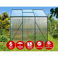 Green Fingers 1.9x1.9x1.83M Aluminium Polycarbonate Greenhouse