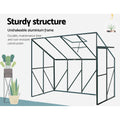 Green Fingers Greenhouse 2.52x1.27x2.13M Lean-to Aluminium