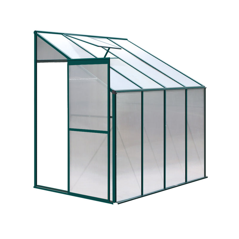 Green Fingers Greenhouse 2.52x1.27x2.13M Lean-to Aluminium