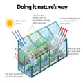Green Fingers Greenhouse 2.52x1.27x2.13M Lean-to Aluminium
