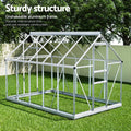 Green Fingers 3.1M Greenhouse Aluminium Polycarbonate Garden Shed
