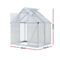 Green Fingers 3.1M Greenhouse Aluminium Polycarbonate Garden Shed