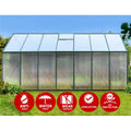 Green Fingers Greenhouse 4.43x2.44x2.15M Aluminium Polycarbonate