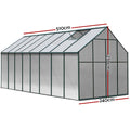 Green Fingers Greenhouse 5.1x2.44x2.1M Aluminium Polycarbonate