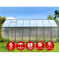 Green Fingers Greenhouse 5.1x2.44x2.1M Aluminium Polycarbonate