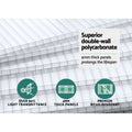 Green Fingers Greenhouse Aluminium Polycarbonate Green House Garden 6.3x2.4x2.1M