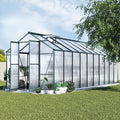 Green Fingers Greenhouse 6.3x2.44x2.1M Aluminium Polycarbonate