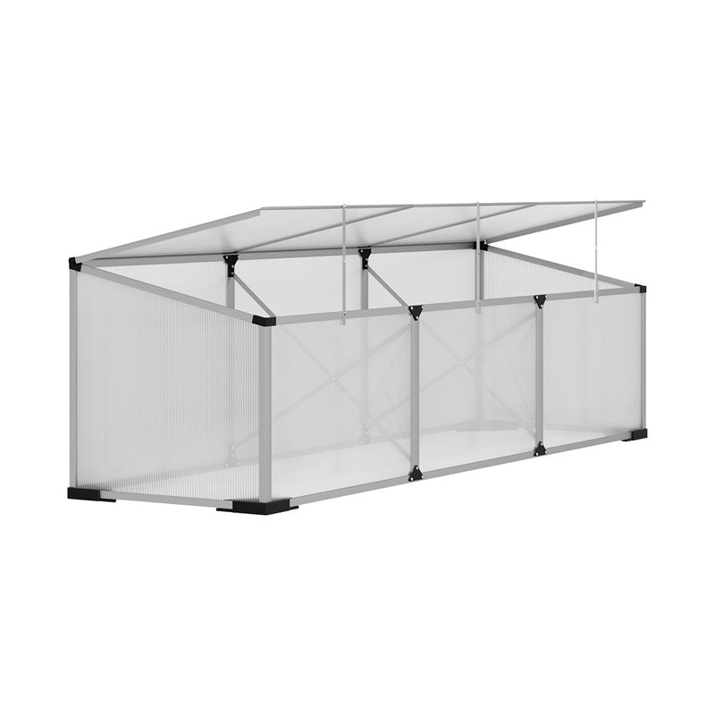 Green Fingers Greenhouse 180x50x50cm Aluminium Polycarbonate Cold Frame