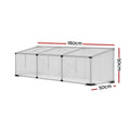 Green Fingers Greenhouse 180x50x50cm Aluminium Polycarbonate Cold Frame