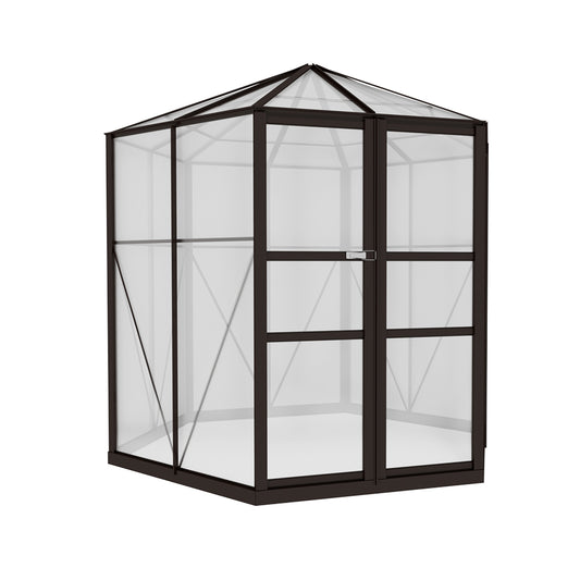 Greenfingers Greenhouse 2.4x2.1x2.32M Aluminium Polycarbonate