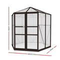 Greenfingers Greenhouse 2.4x2.1x2.32M Aluminium Polycarbonate