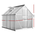 Green Fingers Greenhouse 2.42x1.9x1.95m Aluminium Polycarbonate