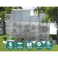 Green Fingers Greenhouse 2.42x1.9x1.95m Aluminium Polycarbonate