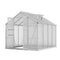 Green Fingers Greenhouse 2.42x2.5m Aluminium Double Doors Garden