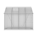 Green Fingers Greenhouse 2.42x2.5m Aluminium Double Doors Garden