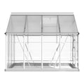 Green Fingers Greenhouse 2.48x1.89x2M Aluminium Polycarbonate