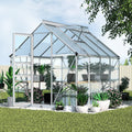 Green Fingers Greenhouse 2.48x1.89x2M Aluminium Polycarbonate