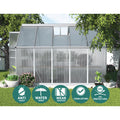 Green Fingers Greenhouse 3x2.5x1.95m Aluminium Polycarbonate