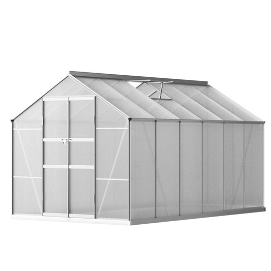 Green Fingers Greenhouse 3x2.5x2.26M Aluminium Double Doors