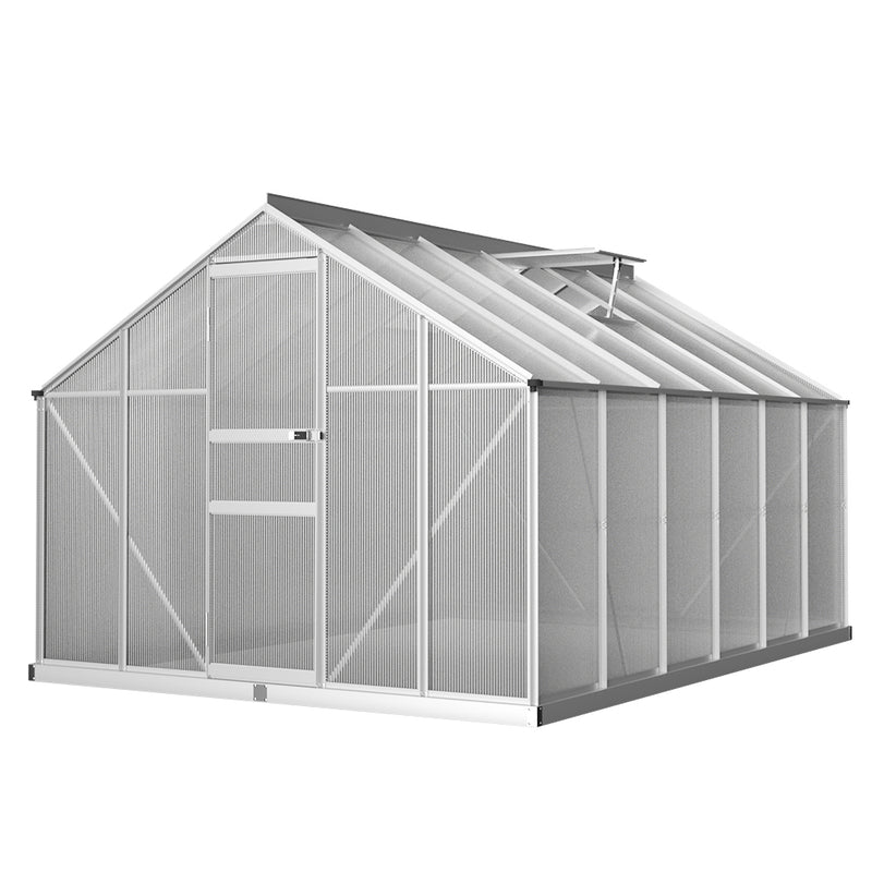 Green Fingers Greenhouse 3.6x2.5x1.95M Aluminium Polycarbonate