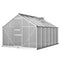 Green Fingers Greenhouse 3.6x2.5x1.95M Aluminium Polycarbonate