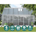 Green Fingers Greenhouse 3.6x2.5x1.95M Aluminium Polycarbonate