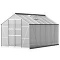 Green Fingers Greenhouse 3.7x2.5x2.26m Double Doors Aluminium