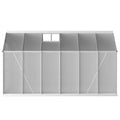 Green Fingers Greenhouse 3.7x2.5x2.26m Double Doors Aluminium