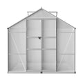 Green Fingers Greenhouse 3.7x2.5x2.26m Double Doors Aluminium