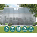 Green Fingers Greenhouse 3.7x2.5x2.26m Double Doors Aluminium
