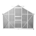 Green Fingers Greenhouse 4.2x2.5x1.95M Aluminium Polycarbonate
