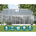 Green Fingers Greenhouse 4.2x2.5x1.95M Aluminium Polycarbonate