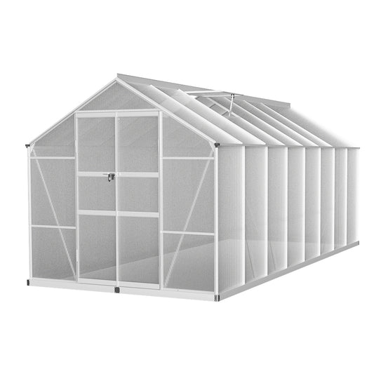 Green Fingers Greenhouse 4.7x2.5x2.26m Double Door Aluminium