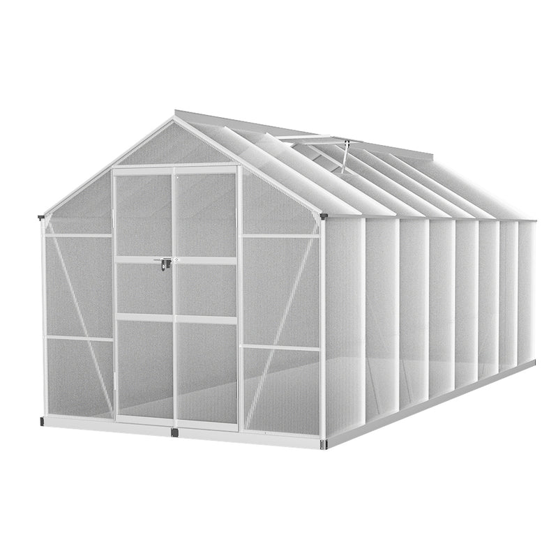 Green Fingers Greenhouse 4.7x2.5x2.26m Double Door Aluminium