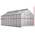 Green Fingers Greenhouse 4.7x2.5x2.26m Double Door Aluminium