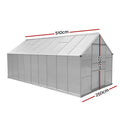Greenfingers Greenhouse 5.1x2.5x2.26M Aluminium Double Door