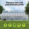Green Fingers Greenhouse 6.03x2.44x2.68M Double Door Aluminium