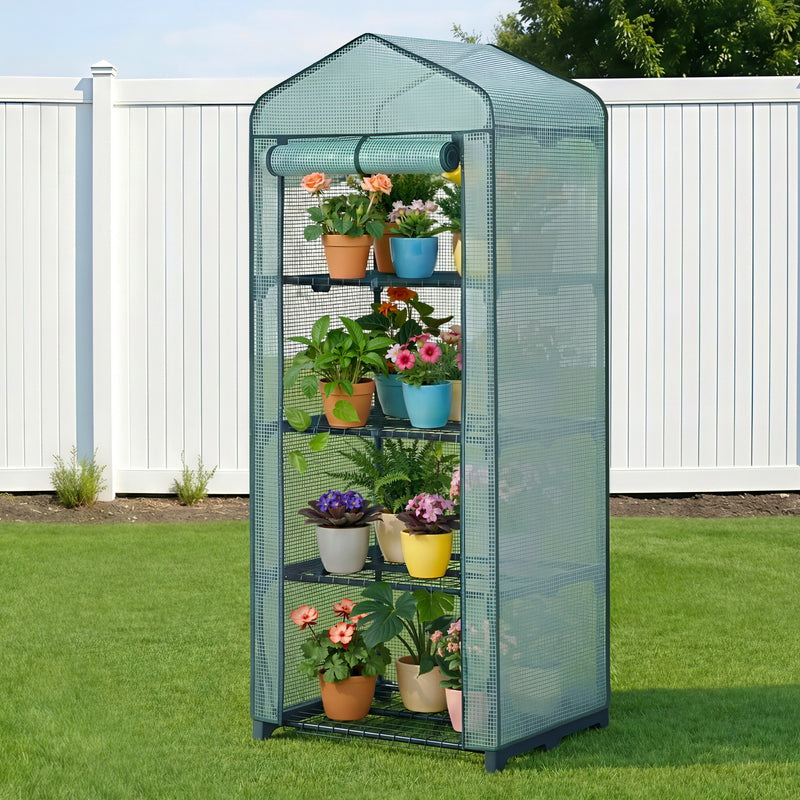 Green Fingers Greenhouse 4 Tier 1.6x0.7x0.5M Mini Garden Bed