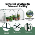 Green Fingers Greenhouse PE Cover 1.2x0.5x0.6M Zip Door